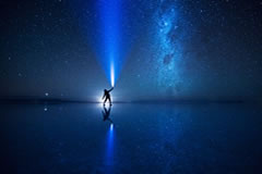 Take a fun picture with a flashlight!