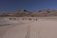 Rock formations in the desert.
