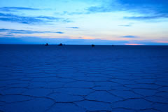 Uyuni salt flat sunrise.